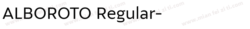 ALBOROTO Regular字体转换